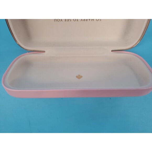 Kate Spade New York Pink Eyeglasses Ir Sunglasses Hard Case Flip Top Felt Lining - Picture 9 of 12